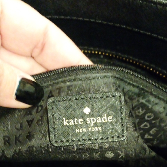 Kate Spade Classic Black Leather Tote - Picture 4 of 12